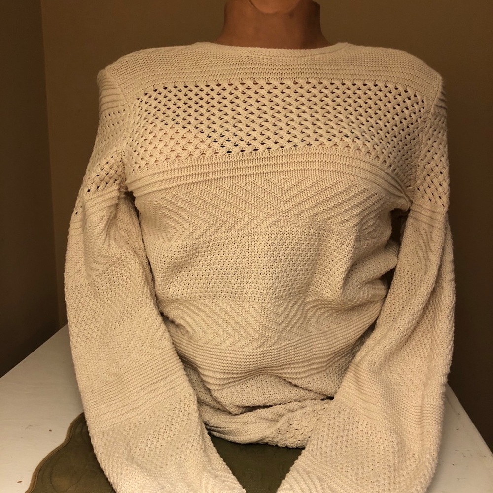 Jeanne Pierre cream sweater. Size medium